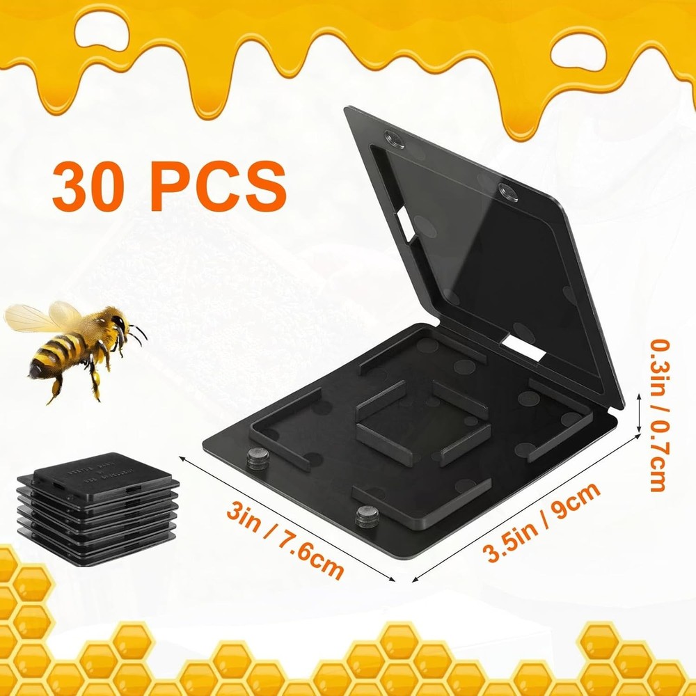 Hive Beetle Trap Reusable 30 PCS Black