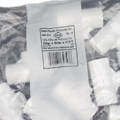10 Pack DURA Individual Mist Nozzle Tee Adapter