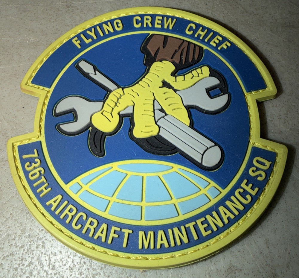 736th Aircraft Maintenance Squad - “Flying Crew Chief”  Hook & Loop Patch