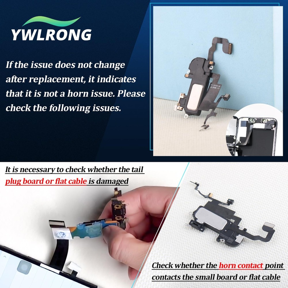 Earpiece for iPhone 12 Pro Max Ear Speaker Replacement 12 Black