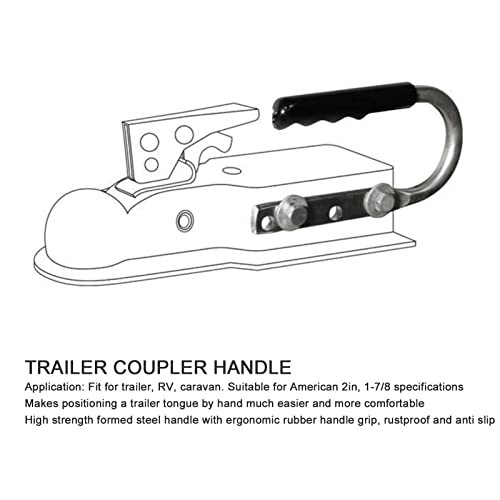Grab Handle Galvanized Steel Rubber Grip Trailer Coupler Trailer Coupler