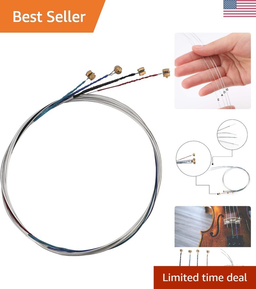 4/4 Violin String Universal Set Classic Silver String GDAE Steel Core with Ni...
