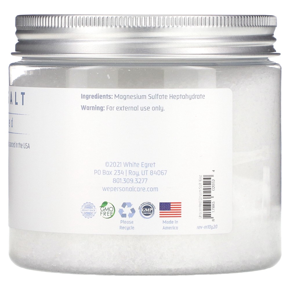 Epsom Salt, Unscented, 16 oz (454 g)