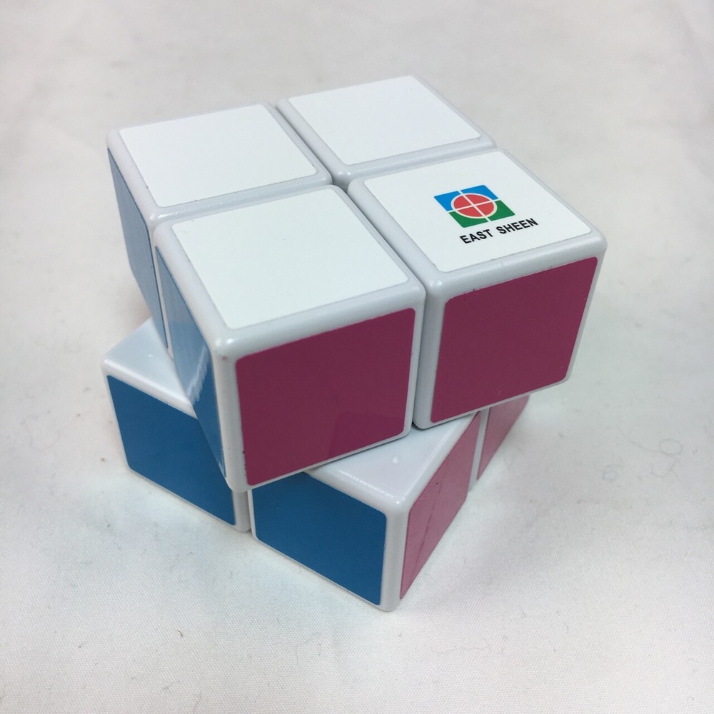 Eastsheen 2x2 Brain Teaser Cube Multi-Color Puzzle White Plastic