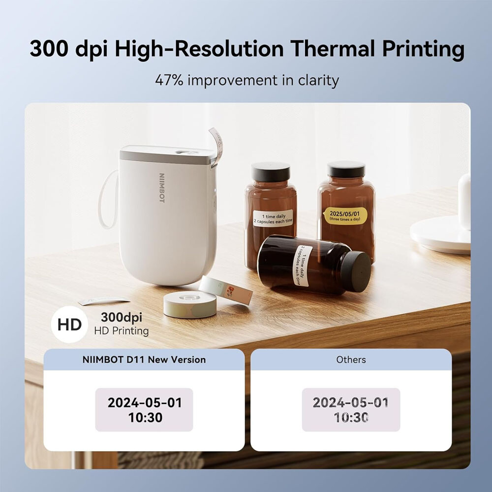 Label Maker Machine with Tape NIIMBOT Label Maker D11-H Portable Bluetooth