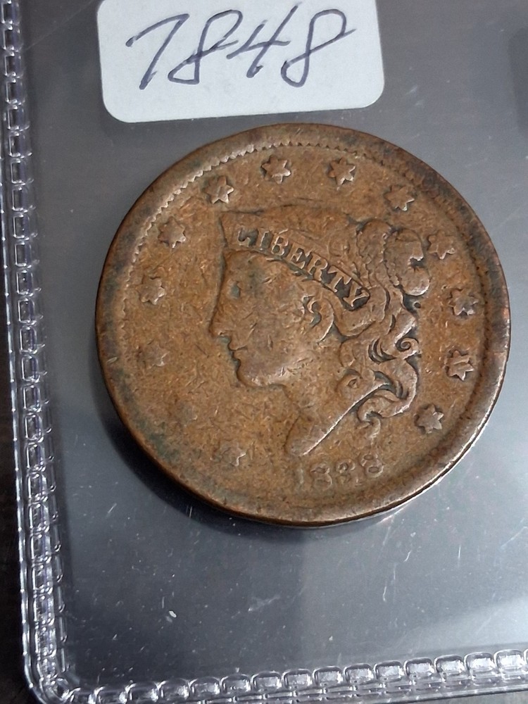 1838 CORONET HEAD LARGE CENT