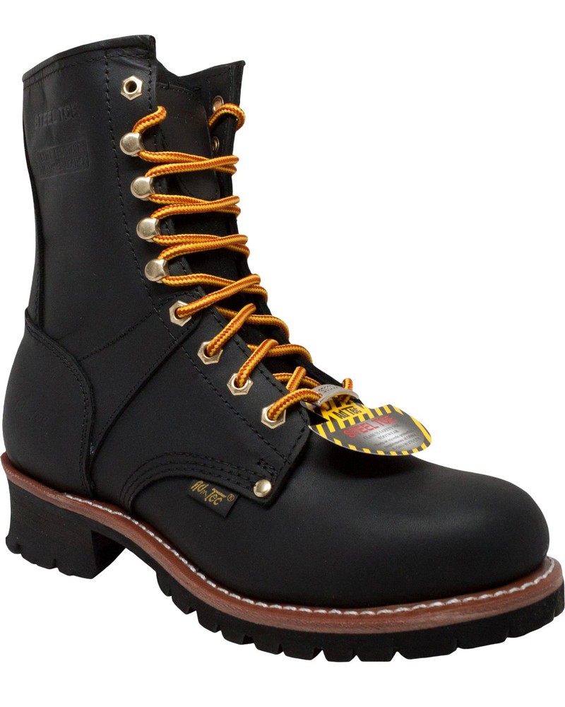 Ad Tec Men's Logger 9" Work Boot - Steel Toe - 1428