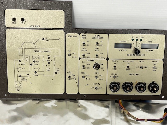 MRC Materials Research CORP. CONTROL DIAGNOSTICS CONTROL PANEL P/N 832-78-100