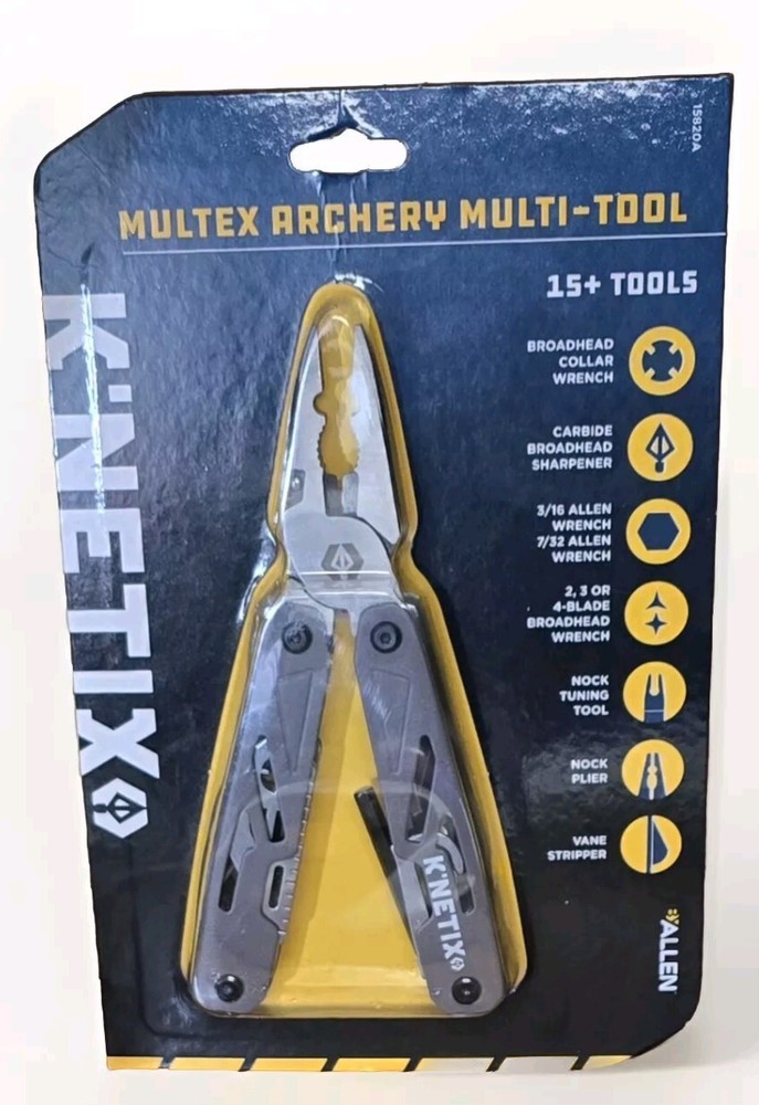K’netix Multex Archery Multi-Tool 15 Tool + Wrench Sharpener Nock Tuning NEW