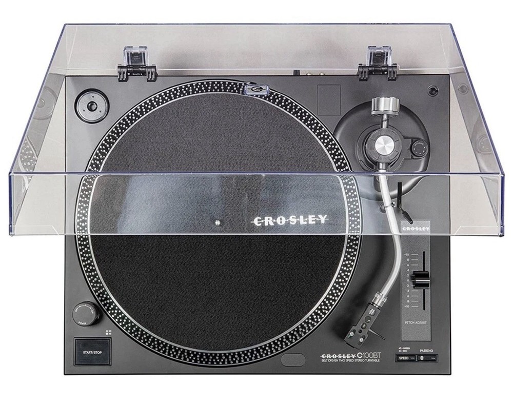 Crosley C100BT, 2-Speed Bluetooth Turntable Record Player - Black