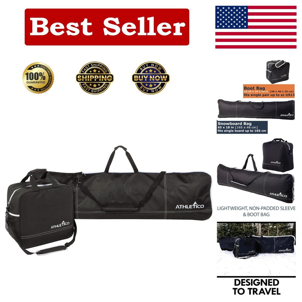 Durable Polyester Snowboard Bag and Boot Transport Combo - Fits Size 13 Boots