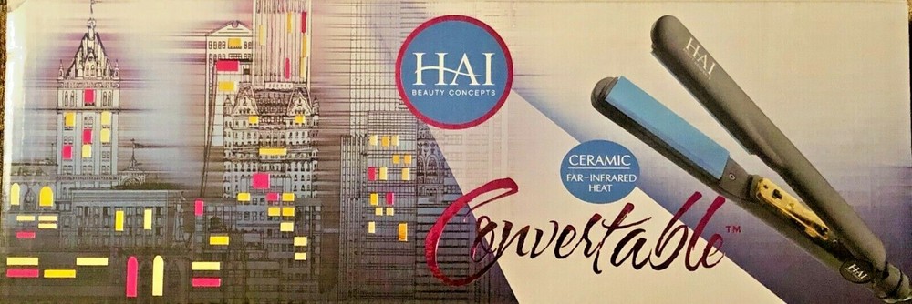 HAI CLASSIC CONVERTABLE CERAMIC FUSION TOURMALINE INFRARED IONIC  FLAT IRON 1.25