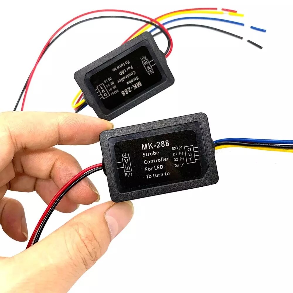 3-Step Sequential Chase Flash Module Boxes For Car tail lamp Turn Signal Light