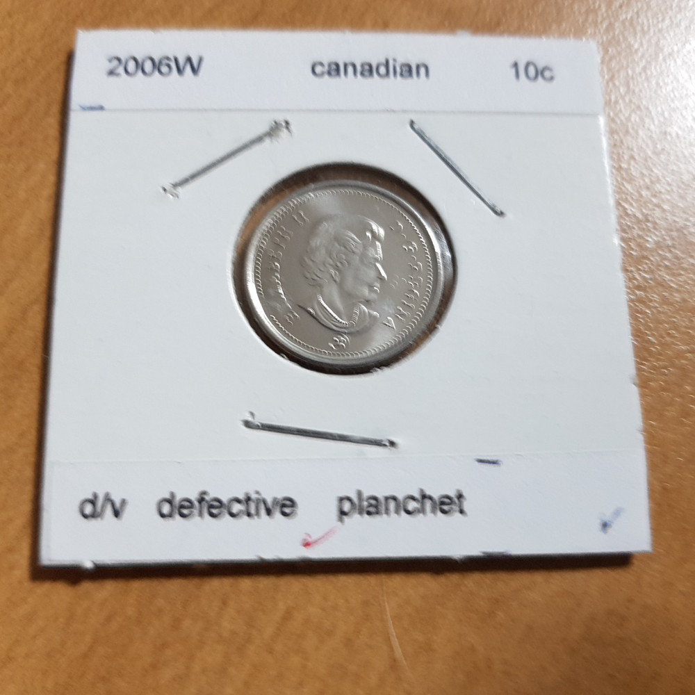 * 2006w * Canada  * Georges VI * 10 cents *planchet *unknown