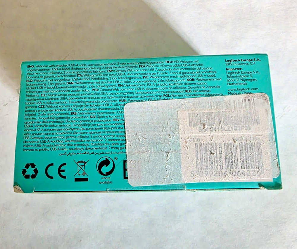 Logitech C310 HD Webcam - Black