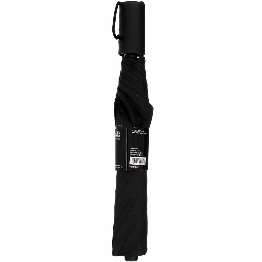 6 Pack Weather Zone Umbrella, 38 inch, Automatic Open, Black 650