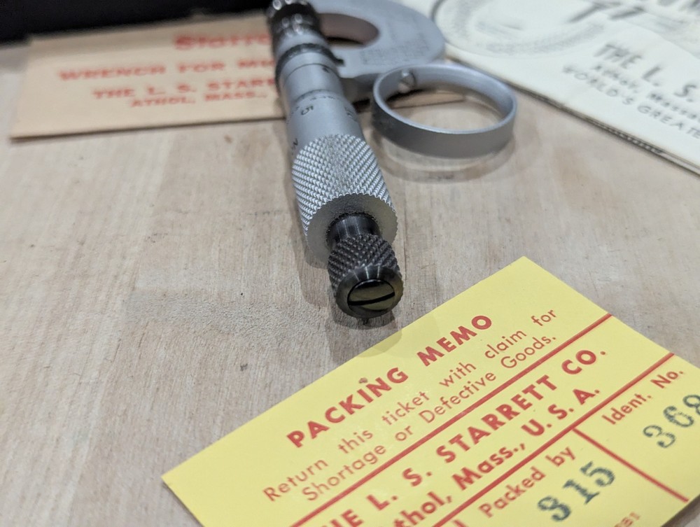 Starrett No.223RL Paper Micrometer