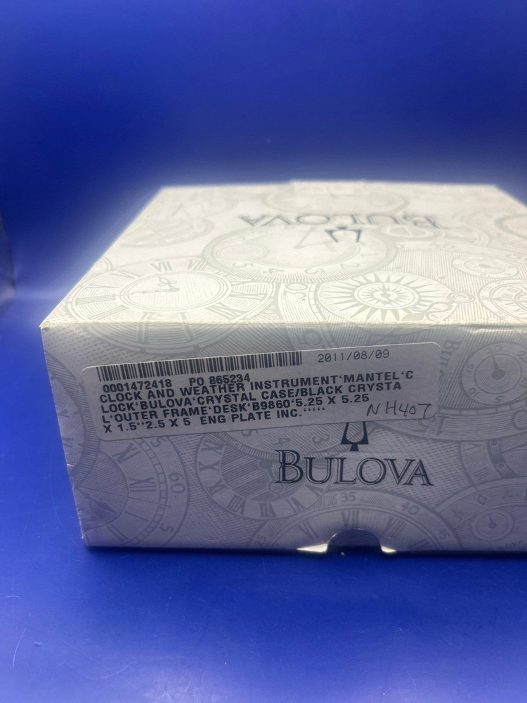 Bulova Mantle Clock - Glass Display Clock