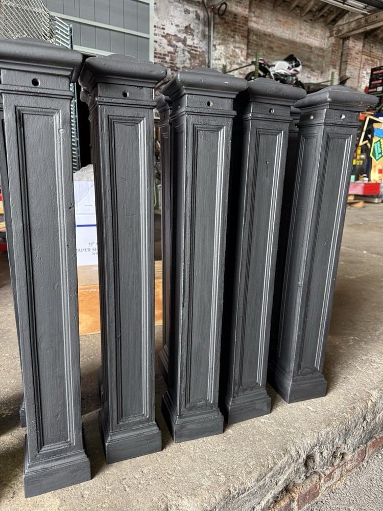 Antique Railing Cast Iron Newel Posts, Architectural Salvage