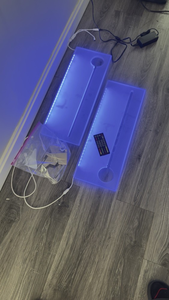 24” LED Lighted Liquor Bar 2 shelfs