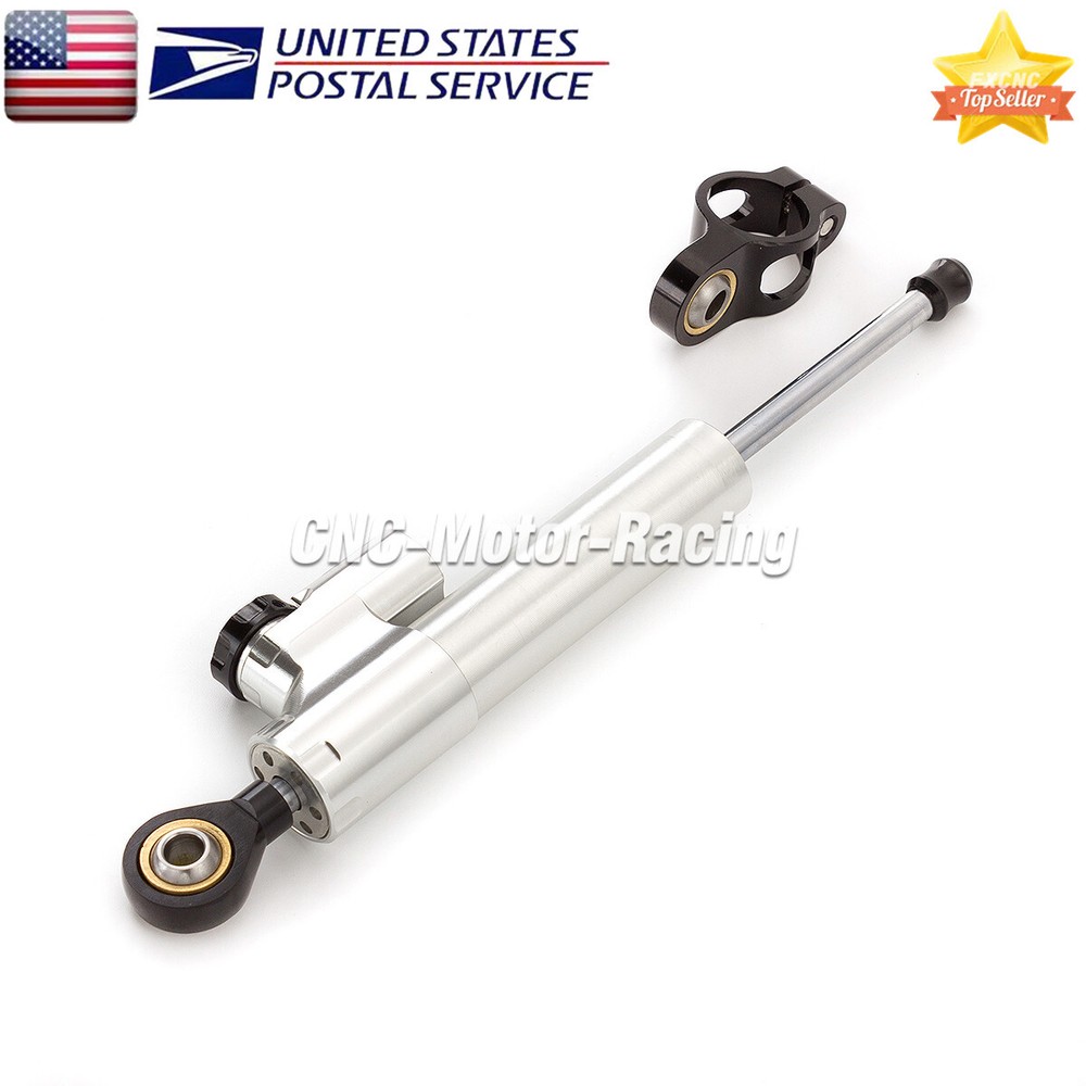 CNC Steering Damper Stabilizer Linear Reversed Shock Universal Aluminum Piston