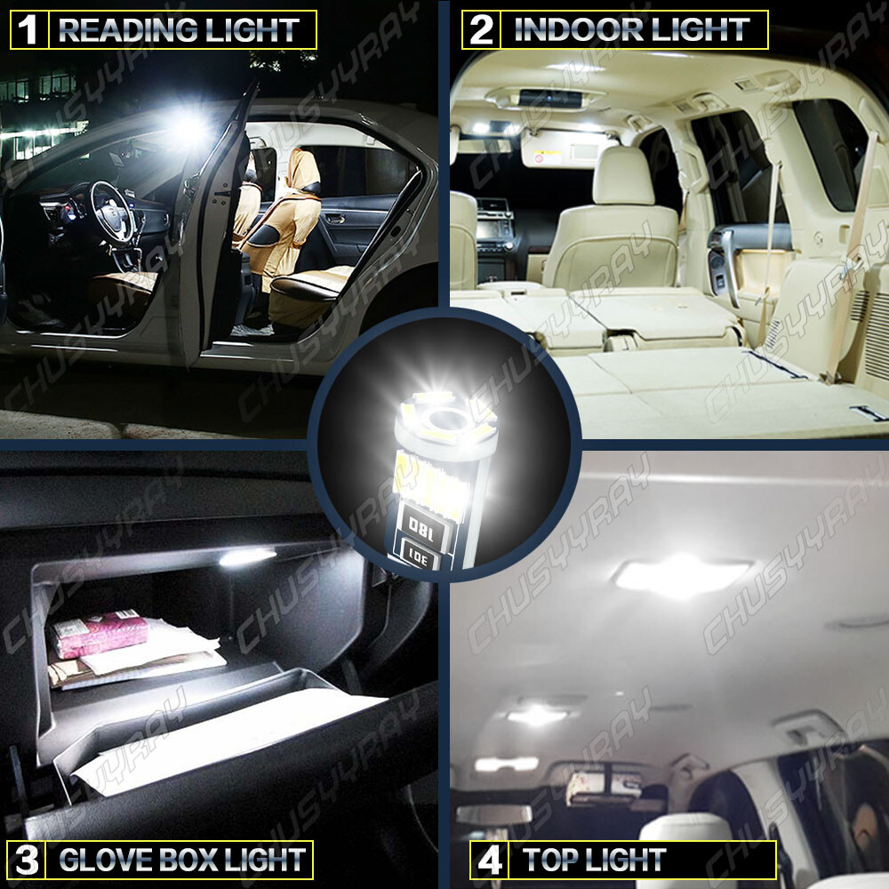 5 Super Bright mini LED T10 Wedge Base Replacement light Low Voltage Bulbs 12v