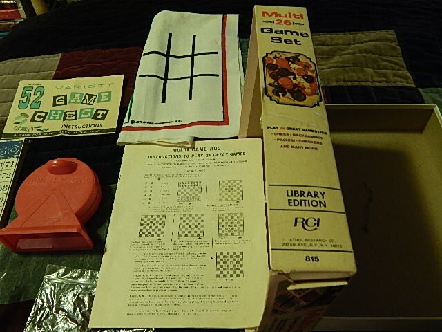 1976 Multi Game Set ~ Athol Research Co. ~ Chess Backgammon Bingo ~ FREE SHIP.