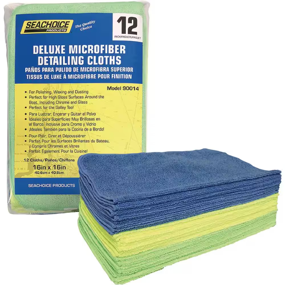 Deluxe Microfiber Detailing Cloths (12 per Pack)
