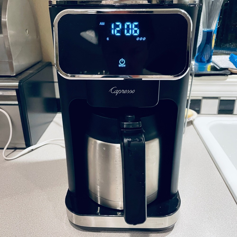 Capresso 10-Cup Touchscreen Coffee Maker with Stainless Thermal Carafe -Mint