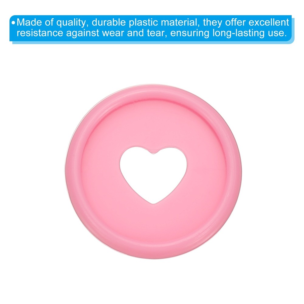 24mm Plastic Book Binding Discs, 11 Pack Expansion Discs Heart, Pink