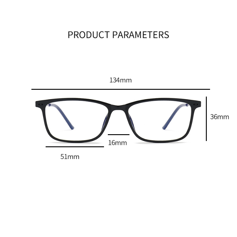 Men Square Small Frame Reading Glasses Blue Light Blocking Presbyopic Readers