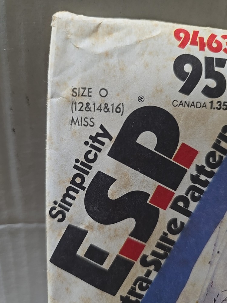 Simplicity Sewing Pattern 9463 Misses Pullover Tunic Size 12-14-16 -UNCUT-FF-