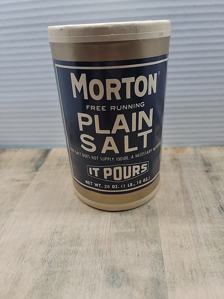 Morton Salt Container “When it Rains it Pours” /Empty /0426-ag1