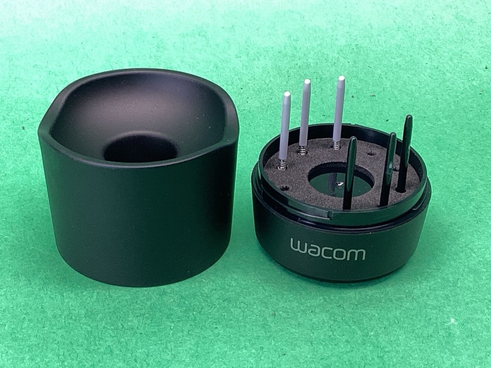 Wacom Tablet Pen Stylus Stand Holder Rest & 6 Replacement Nibs Tips