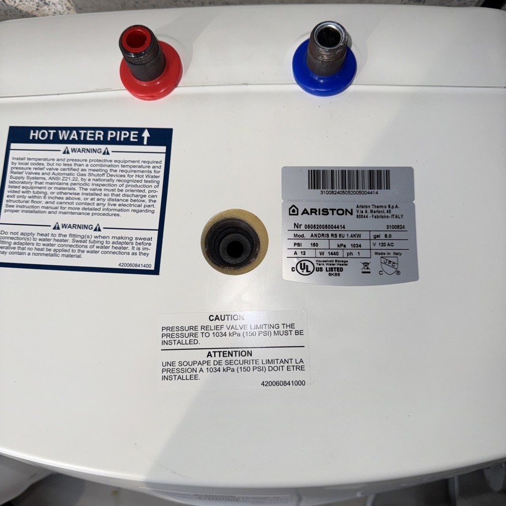 Ariston Andris 2.5 Gallon 120-Volt Corded Point Mini-Tank Electric Water Heater