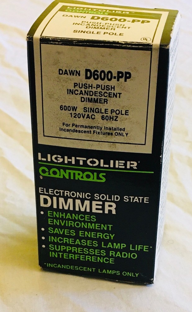 Lightolier Controls Electronic Solid State Dimmer Dawn D600-PP 60W Single Pole