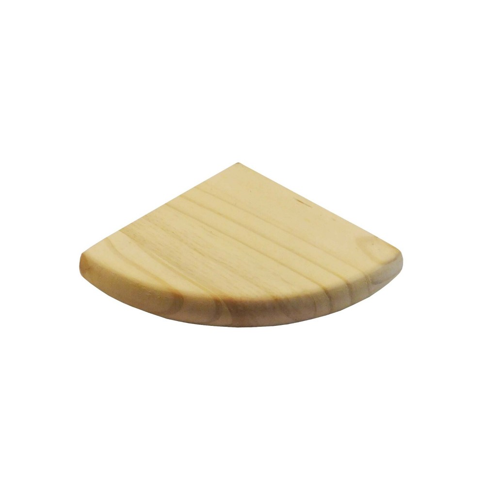 Farmhouse Style Round Front Corner Shelf Rustic Solid Pine Unfinished