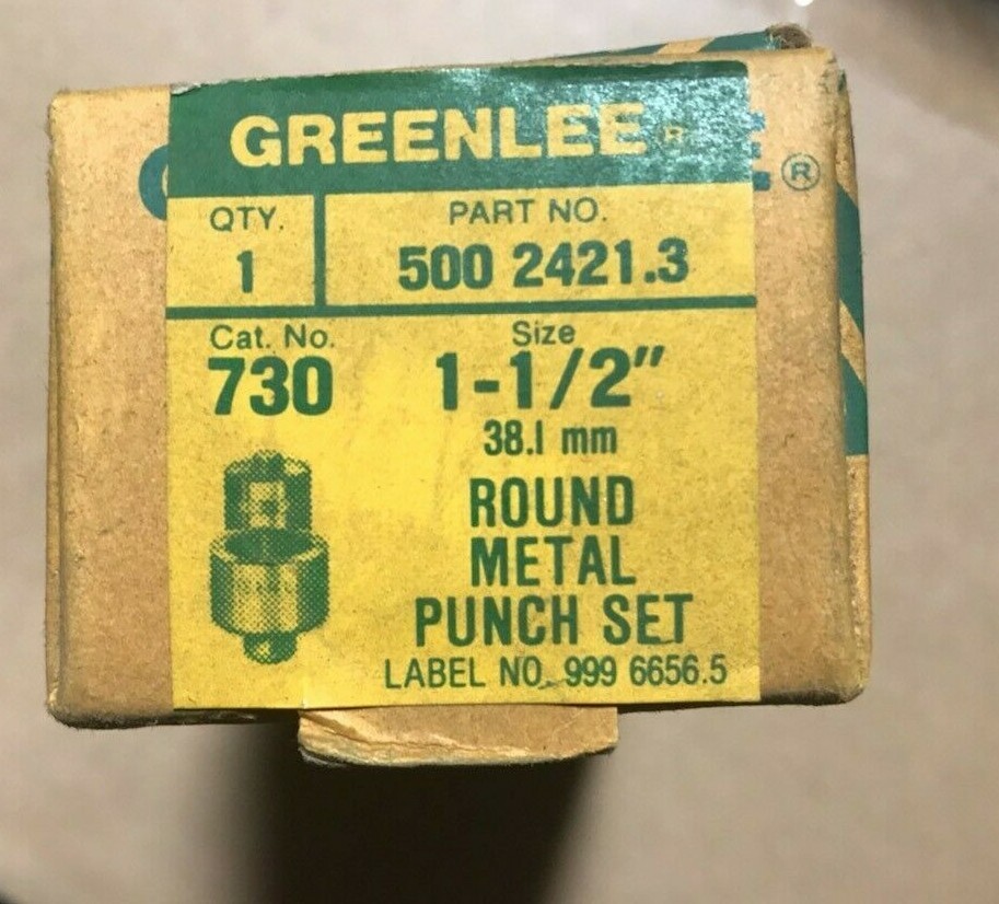 Greenlee 730 Draw Stud Punches Radio Punch Sets - assorted sizes