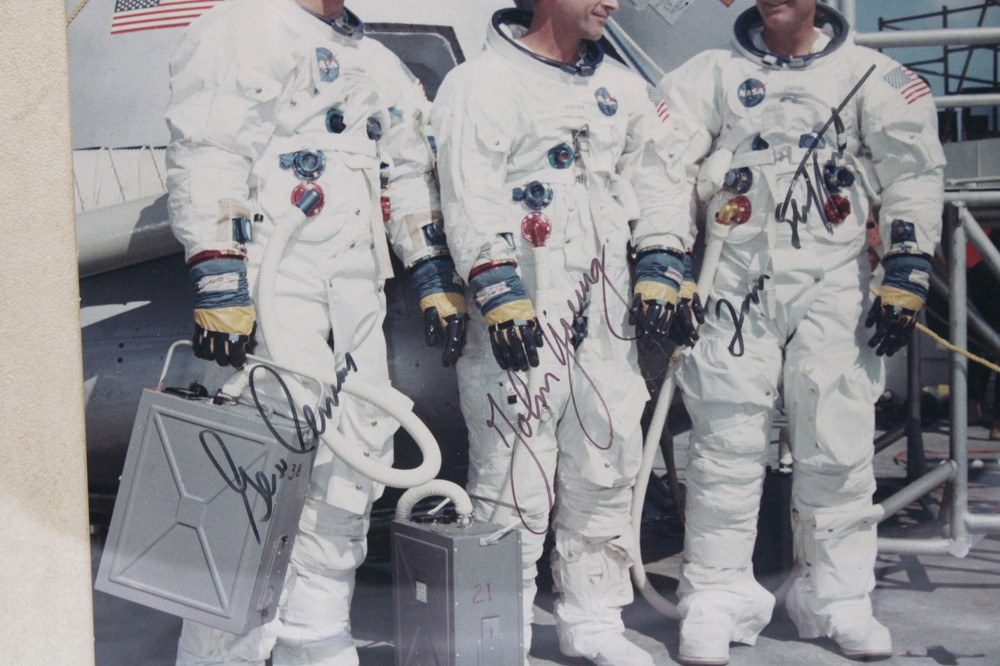Apollo 10 Crew Signed NASA Photo Framed