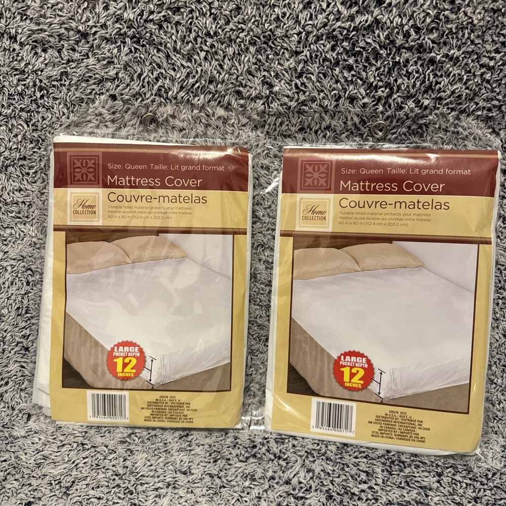 2-X Queen Size Fitted Mattress Protector Covers