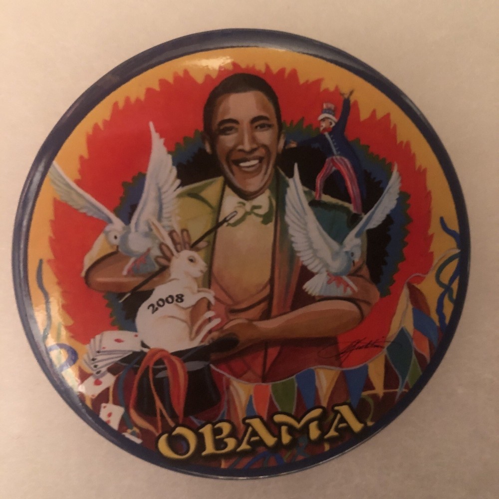 2008 OBAMA 3” pinback button pin