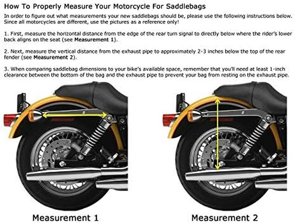 Leather Saddlebags 3 Strap Quick Release Zip off Studded