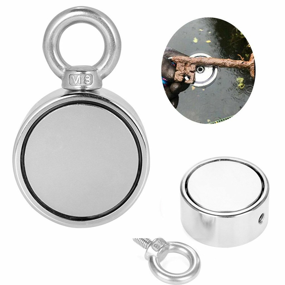 Pulling Force 400lbs Round Double Sided Super Strong Neodymium Fishing Magnet