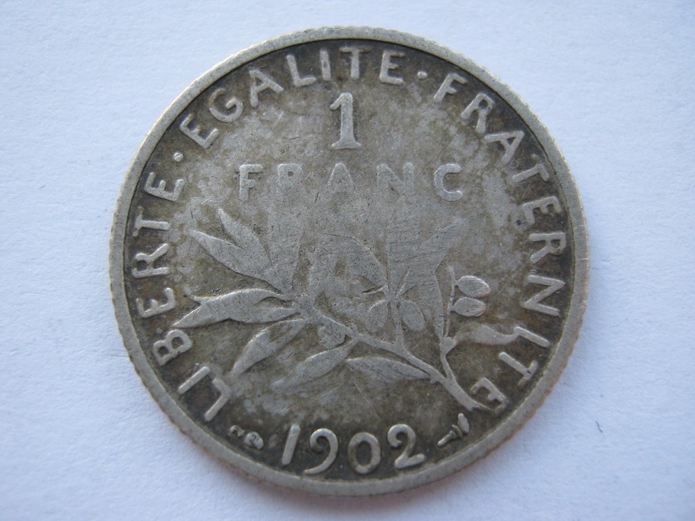 France 1902 silver Franc