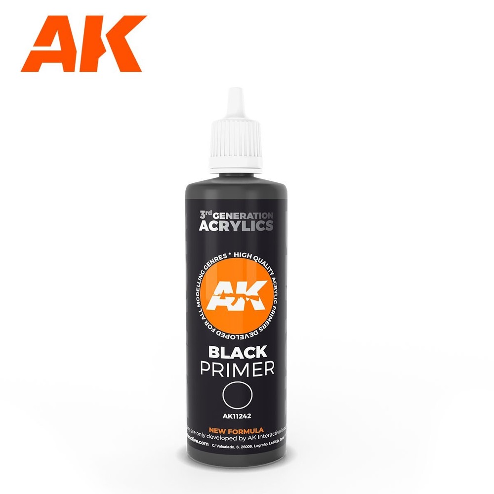 AK Interactive 3G Black Primer 100ml