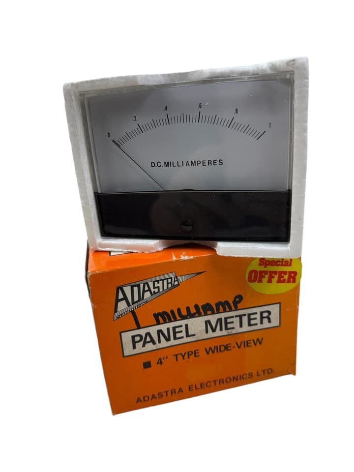 Adastra 4" Milliamperes Panel Meter Wide View