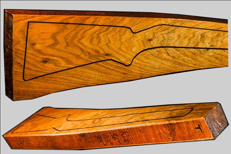Turkish walnut rifle stock blank R186