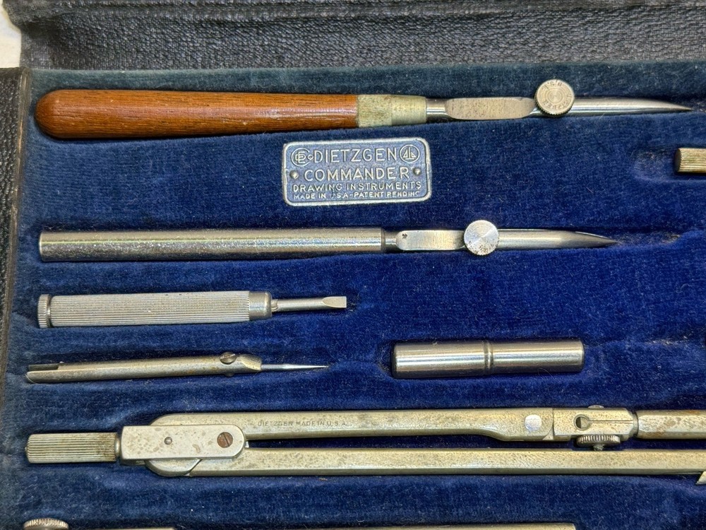 Vintage Dietzgen Commander Drawing Instruments Set - Complete and All Original