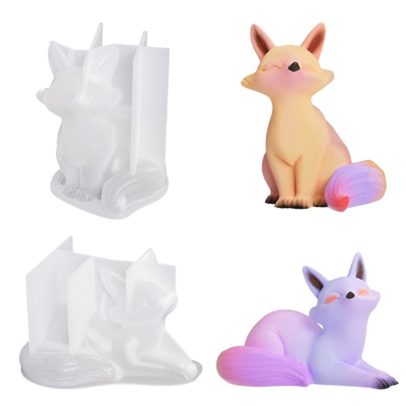 Aromatherapy Mold Foxes Silicone Resin Molds Epoxy Casting Mold Home