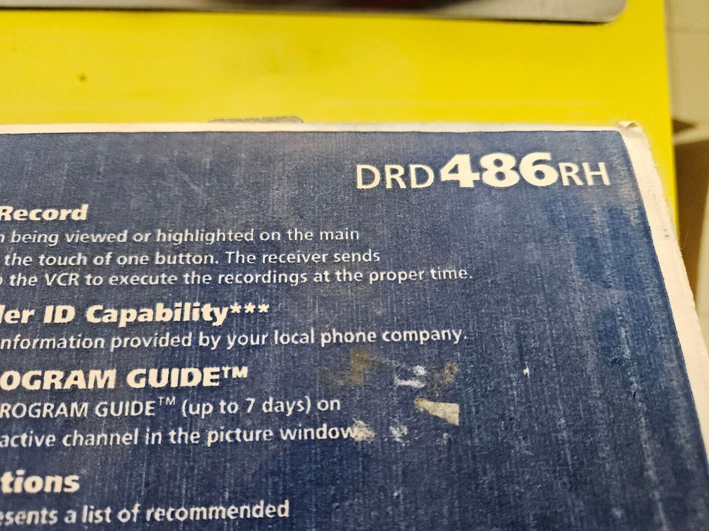 WORKING! RCA DIRECTV SATELLITE RECEIVER DRD486RH